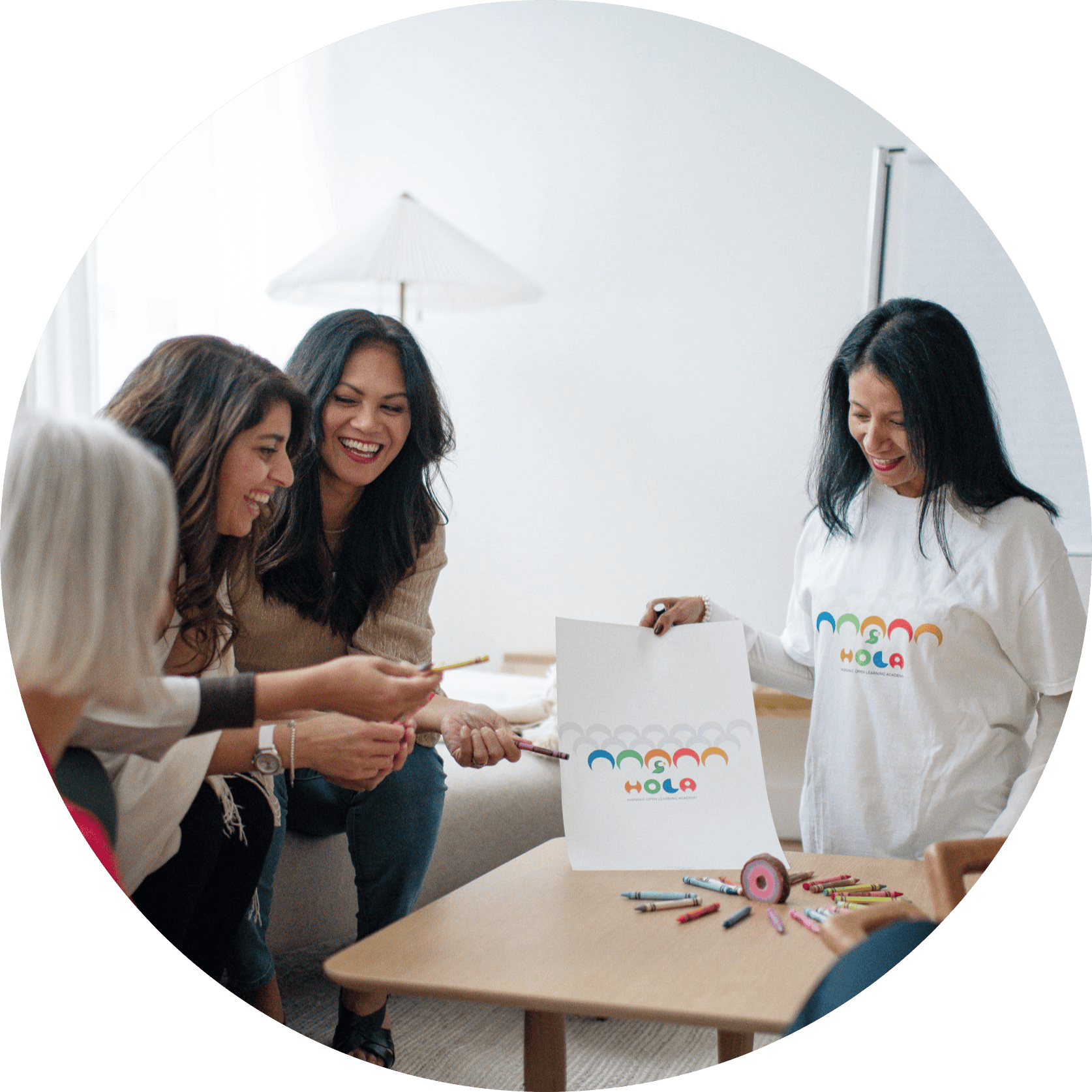 Female Teacher teach students in a classroom