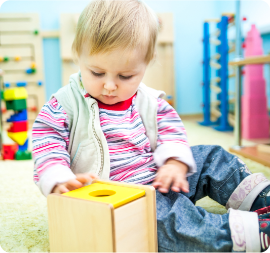 Preschool Child playing with toy